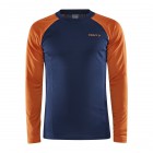 Pánské triko Craft Core Warm Baselayer LS modrá s oranžovou
